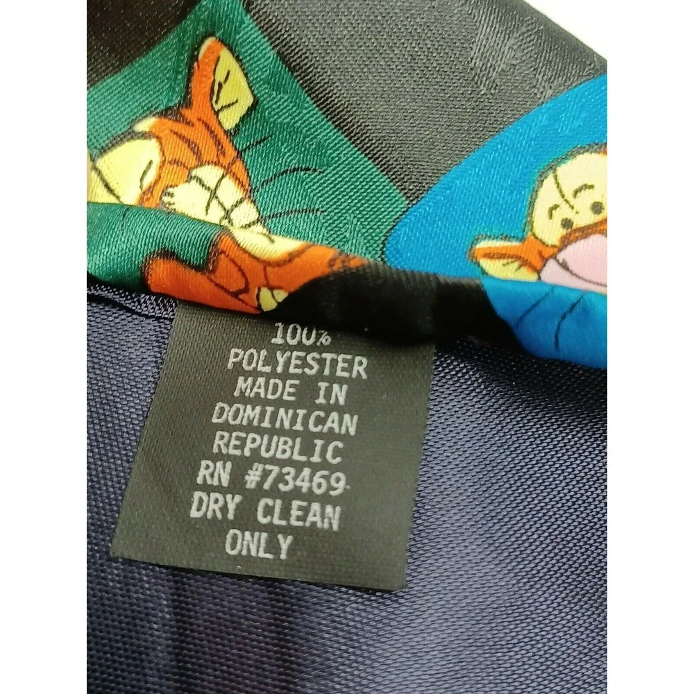 Disney Tiger Winnie The Pooh Black Comic Necktie Tie Cartoon